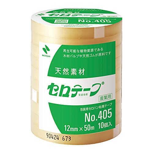 ニチバン セロテープ 大巻 植物系 No.405 12mm×50m 405-12×50 10巻パック
