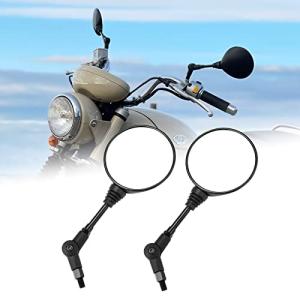 バイクミラー オーバル 左右セット ハーレー8MM 10MM ブラック
