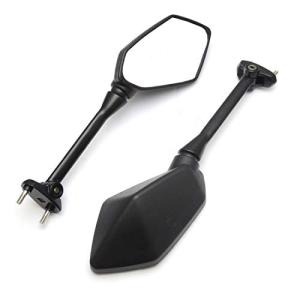 バイクミラー オーバル 左右セット ハーレー8MM 10MM ブラック