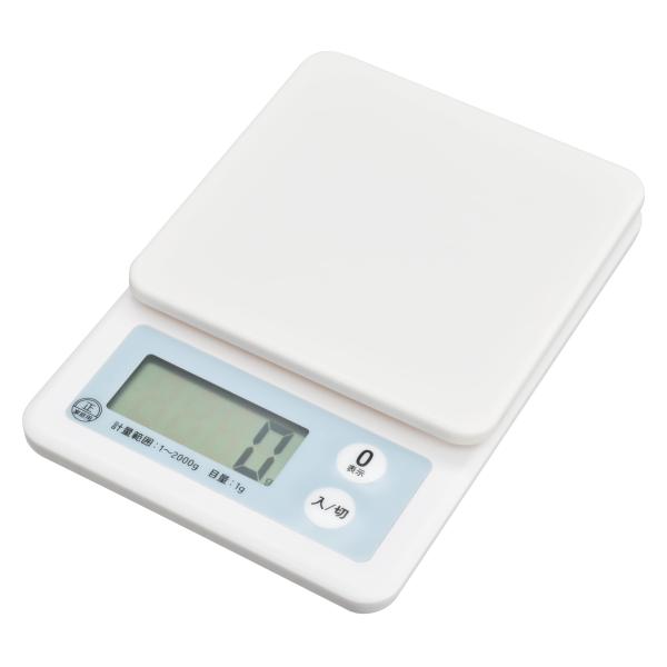 オーム(OHM) キッチンスケール はかり 料理用 クッキングスケール 最大2kg 1g単位 計り ...