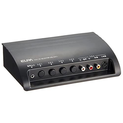 ELPA AVセレクター 4入力1出力 S映像端子あり ASL-S411