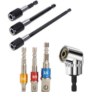 インパクトドライバー ビット 磁気 六角ビット セット 3本組六角 ビット 延長 差込角6.35/9.5/12.7mm 105度1/4インチ六角