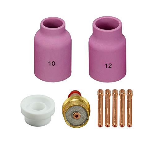 9個 TIG ガスレンズ アクセサリ キット 45V64 2.4mm TIG溶接トーチ WP-17 ...
