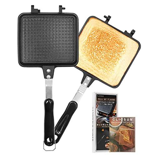 CLICSUN ホットサンドメーカー 直火 IH対応 ホットサンドイッチクッカー ホットサンドトース...