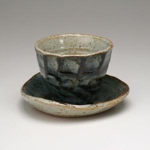 【ご予約品、3月下旬〜4月上旬入荷】窯変呉須ソギ カップ＆ソーサー