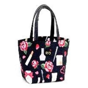 feiler（フェイラー） トートバッグ 花 フラワー 黒 ブラック マルチ