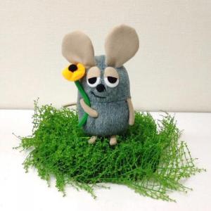 サンアロー レオレオニズフレンズ フレデリック(M) ぬいぐるみ ねずみ フレデリック × EDWIN ジーンズ持ち ぬいぐるみ ネズミ サン