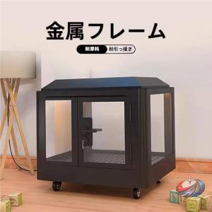 ペット用防音室防音ルーム犬小屋遮音ガラス換気ファンピークル吸音高耐久フレームロック付きキャスター付屋内室内防音ペットハウスしつけ雷対策留守番