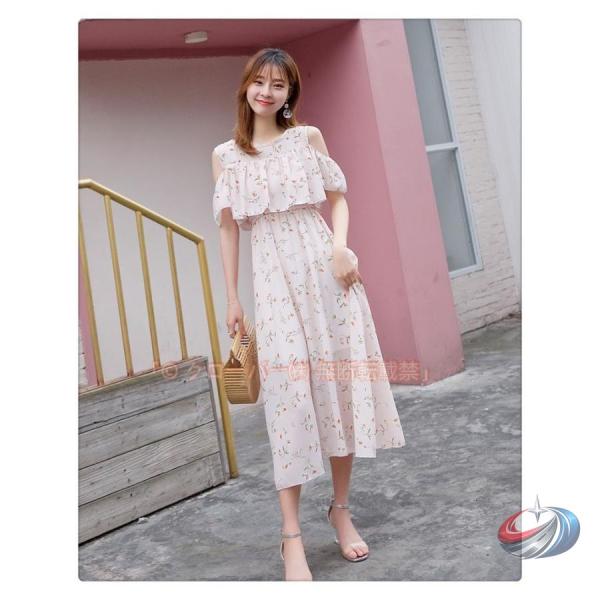 マキシワンピース シフォンリゾート夏ドレスロング丈ピークル通勤から結婚式まで幅広く、白ホワイトを透け...