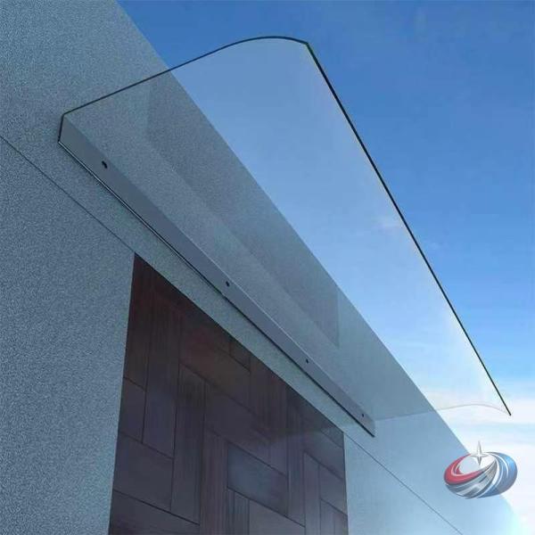 屋外用ひさし雨よけ 40x80cm 透明 玄関屋根 梅雨対策 家具保護 連接可能 耐久性抜群 簡単設...