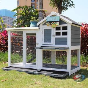 ウサギケージ うさぎケージ ウサギ小屋 ピークル 木製二層小動物アパートメント 屋外用ラビットケージ うさぎや小動物用の快適な住居