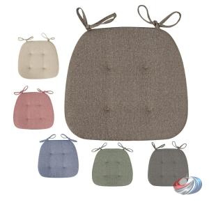 ダイニングチェアクッション　馬蹄形座布団ひも付き　ピークル　椅子用シートクッション　ずれにくい　食卓チェアに　座り心地アップ　おうち時間を快適に