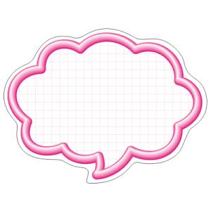 ササガワ(タカ印) 抜型カード 無地　立体枠　吹出し￥なし