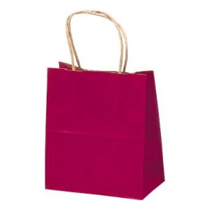 ササガワ(タカ印) 紙袋 小物 手提げバッグ 赤 特小 25枚 持ち運び便利な紙袋