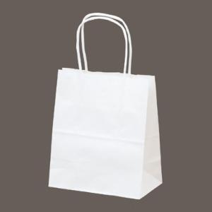 ササガワ 紙袋 小物 手提げバッグ 白無地 特小 25枚 持ち運び便利な紙袋