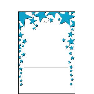 値札 タグ下札・提札 スターブルー 500枚 糸なし 大人気のカラー下げ札