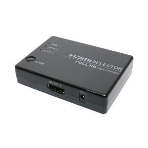 HDMI切替器 フルHD対応 ミヨシ MCO HDS-FH01/BK 3台のHDMI機器を切替 ブルーレイレコーダー ゲーム機 簡単(送料無料・一部地域除く）｜zakkayacom