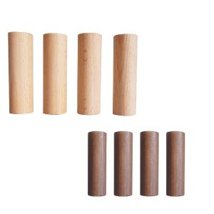 木製フック 4個セット おしゃれ 3×6cm 壁掛けフック 洋服掛け 帽