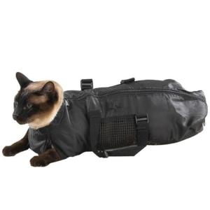 猫 グルーミングバッグ キャットバッグ Sサイズ 猫袋 安全 風呂 注射 薬投与 爪切り 耳掃除 シャンプー メッシュ 逃げる 捕まえる 動く el-catbag-s｜zakkayacom