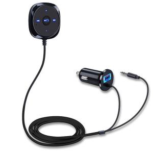 ハンズフリー Bluetooth レシーバー 車 オーディオ シガーソケット 3.5mm AUX接続...