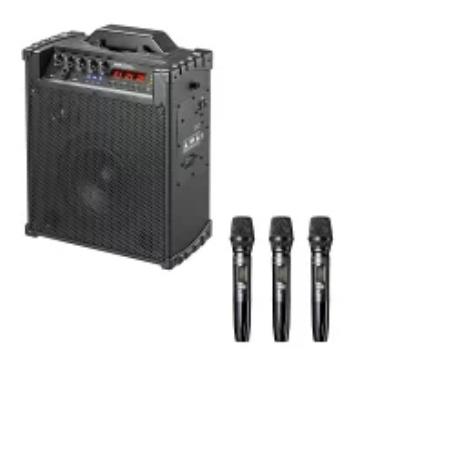 拡声器スピーカー ワイヤレスマイク付き(3本）バッテリー内蔵 サンワサプライ MM-SPAMP16 ...