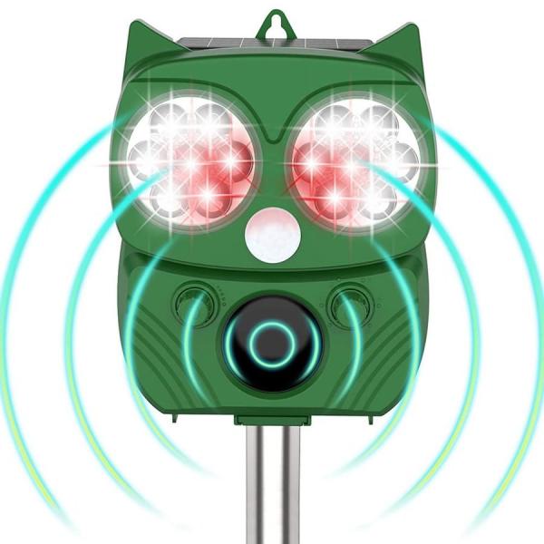 動物撃退器 超音波 猫よけ 動物撃退器 害獣撃退 フラッシュライト ソーラー式 赤外線センサー 鳩 ...