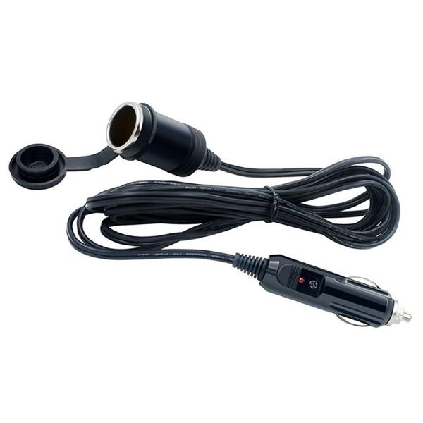車 シガーソケット 延長ケーブル 3m 12V 24V DC電源 ライト シガーアダプター用 延長コ...