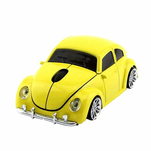 コードレスマウス 無線 イエロー 車型 車 2.4GHz ワイヤレスマウス USB 光学式 パソコン...