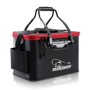 ポケット付き 釣り バッカン 50cm 35L  屋外 折りたたみ EVA製 ポータブル キャンプ用 洗濯用 tecc-bakkan50s