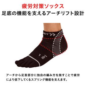 ザムスト HA-1 メッシュ 5本指 ソックス...の詳細画像2