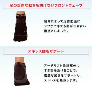 ザムスト HA-1 メッシュ 5本指 ソックス...の詳細画像5