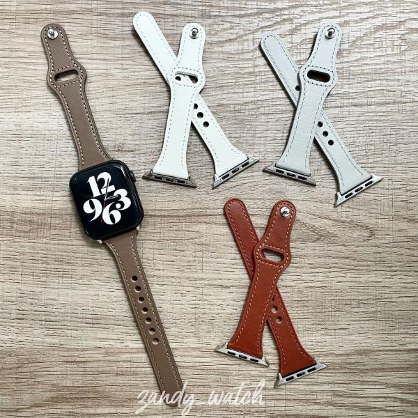 アップルウォッチ バンド レザー 細製 ベルト 本革 Apple Watch series8 7 S...