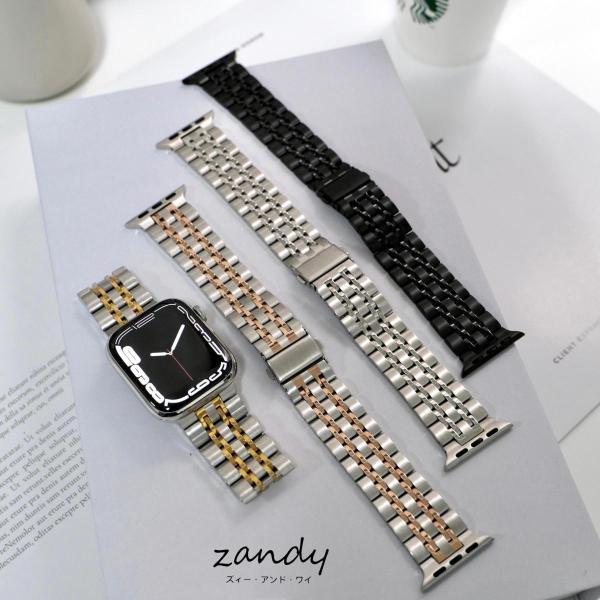 アップルウォッチ バンド ステンレス ベルト メタル 金属 メンズ Apple Watch seri...