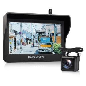 PARKVISION デジタルワイヤレスバックカメラとモニターセット 4.3インチ高輝度液晶オンダッシュモニター 水平150°垂直82°で歪