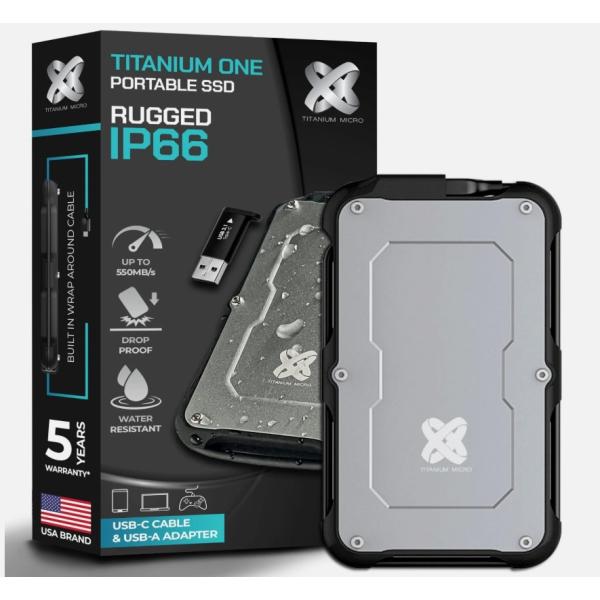 Titanium One Portable External SSD 500GB/1TB/2TB U...