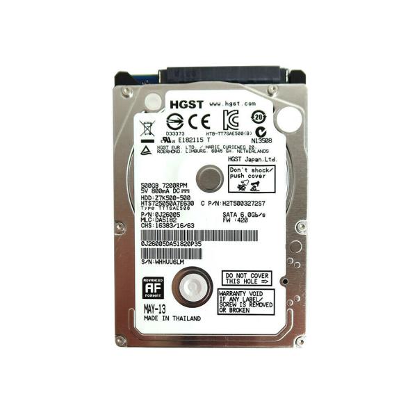 HGST HTS725050A7E630 TRAVELSTAR Z7K500 500GB 2.5 &quot;...