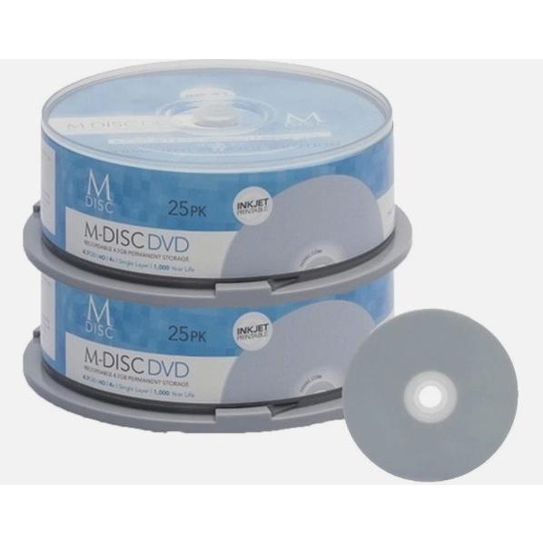 50枚パック ミレニアタ M-Disc DVD 4.7GB 4倍速 ホワイト インクジェットプリンタ...