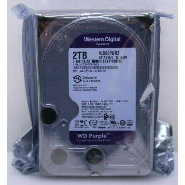 ウエスタンデジタル Purple HDD 2TB内部5400 RPM 3.5インチ（WD20PURZ...