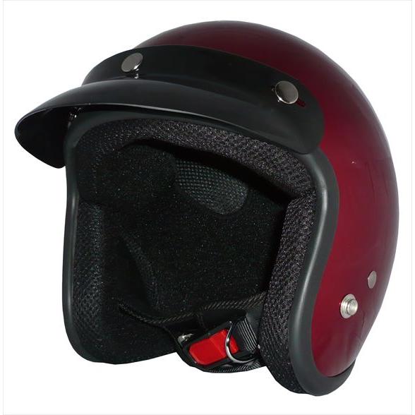 ZK-380 3点ボタン式バイザー付きスモールジェット（キャンディレッド）SG公認 公道走行可 全排...