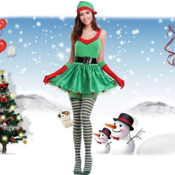 クリスマス衣装 コスプレ レディース 衣装 緑 ベロア 光沢感 ノースリーブ ワンピース  クリスマ...