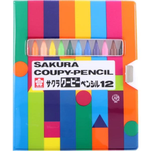 サクラクレパス 色鉛筆 クーピー ペンシル 12色 ソフトケース入り FY12-R1