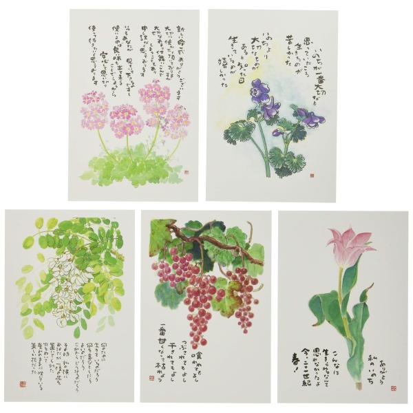 グロリアアーツ 星野富弘 絵はがき 5枚セレクトシリーズ ありがとう No.1205