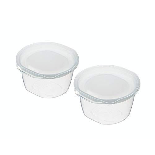 保存容器 楽ちんパック ごはん一膳用 容量２７０ｍｌ クリアーホワイト ２個入