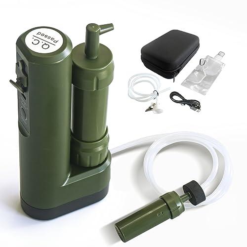 LLAP 携帯浄水器 アウトドア 濾過器 サバイバル浄水器 高性能浄水器 水ろ過装置 USB電動 自...