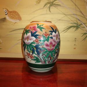 九谷焼 【在庫一掃セール】花瓶 陶器 本金牡丹梅 : ZAZU&CO. - 通販