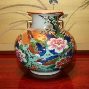 九谷焼 【在庫一掃セール】花瓶 陶器 本金牡丹梅 : ZAZU&CO. - 通販