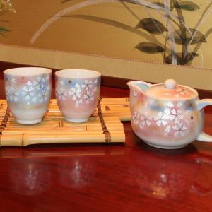九谷焼 茶道具 十客茶器揃（急須・碗10ヶ入） 本金赤牡丹孔雀 錦苑作