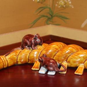 九谷焼 茶道具 香炉 細字 新古今和歌集毛筆 田村金星作 （限定品