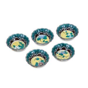 高級割烹和皿 取皿 突き出し皿 九谷焼 吉田屋花鳥（5枚入）（限定販売