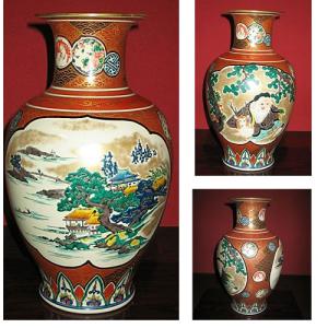 花瓶 九谷焼 牡丹 九谷焼 【在庫一掃セール】花瓶 陶器 本金牡丹梅 : ZAZU&CO. - 通販